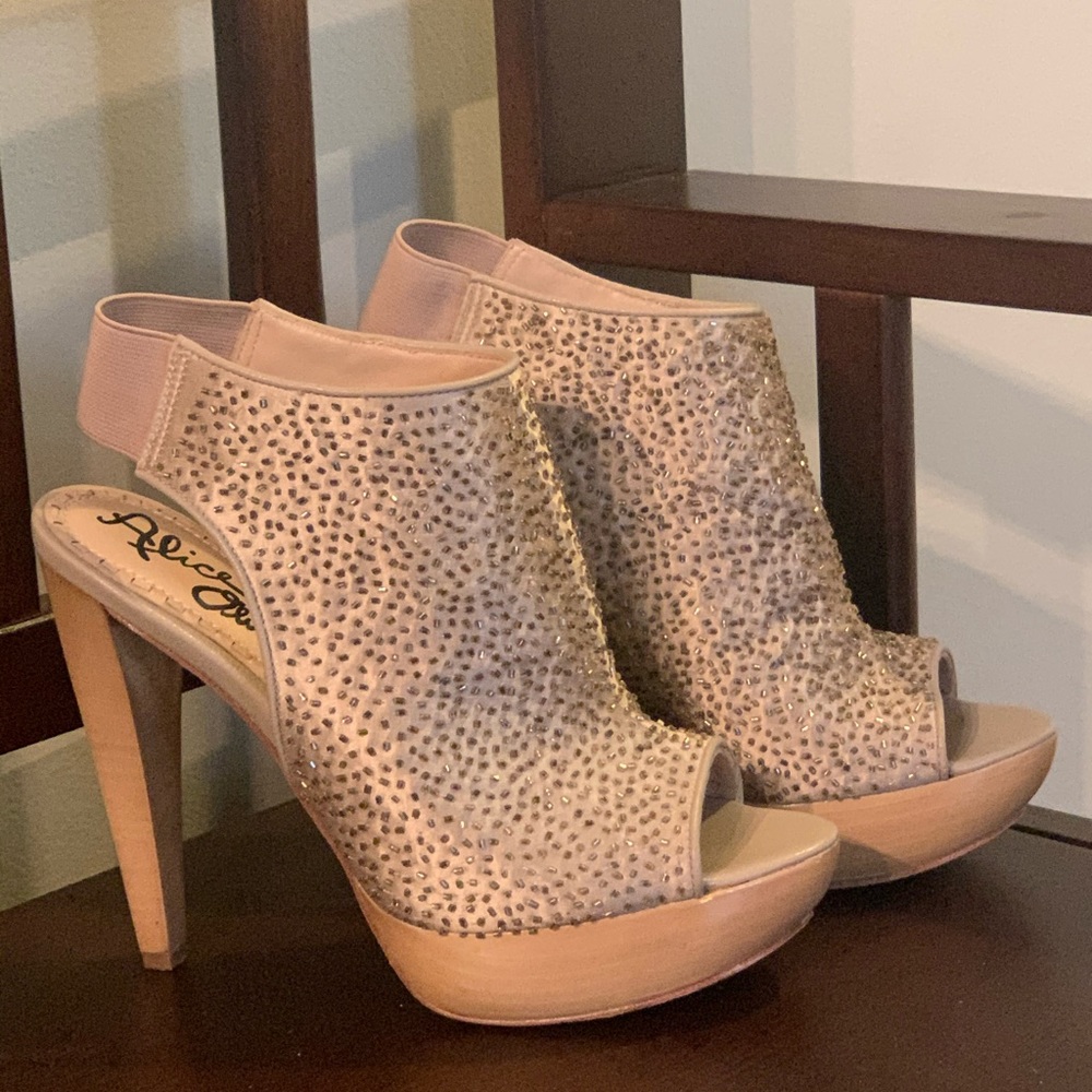 Alice & Olivia Slingback Sequince Peeptoe